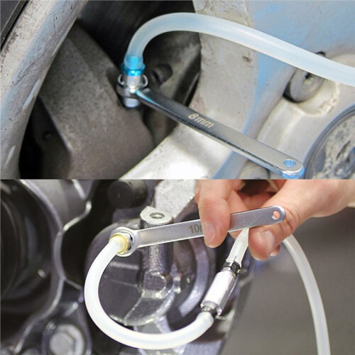 8pc Brake Bleeder Wrench Set with Extractor Socket & Check Valve for Efficient Bleeding 2