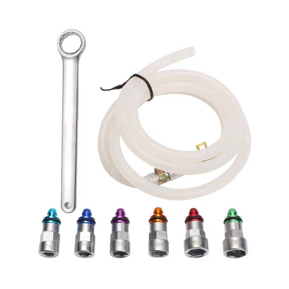8Pc Brake Bleeder Wrench Set With Extractor Socket & Check Valve For Efficient Bleeding 6032747077827
