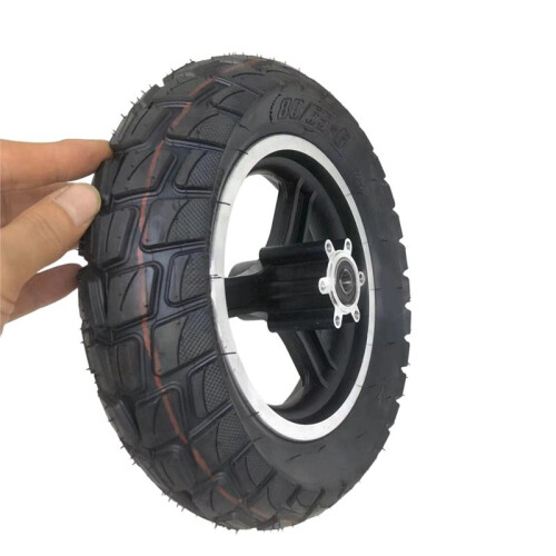 Pneu Pneumático de 10 Polegadas 80/65-6 com Aro de Freio para Roda Dianteira de Scooter Elétrica, Diâmetro Interno de 10 mm 2