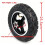Pneu Pneumático de 10 Polegadas 80/65-6 com Aro de Freio para Roda Dianteira de Scooter Elétrica, Diâmetro Interno de 10 mm 6