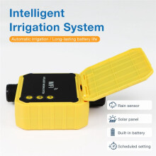 Solar-Bewässerungsuhr mit 1 Auslass, Solar-WLAN--Wasseruhr, Automatisches Bewässerungssystem für Garten, Außenwasserhahn