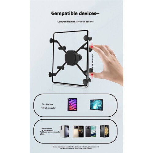 Support de Tablette pour Moto, Fixation sur Trépied, Support de Navigation pour Tablette 7-8 Pouces avec Rotule 1
