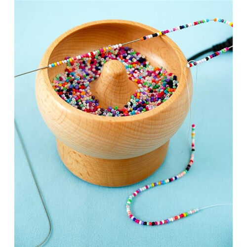 Electric Wooden Bead Spinner USB Powered Spin Beading Bowl Kit Adjustable Speed and Direction Spin Bead Loader