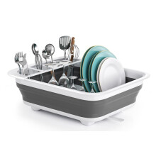 Portable Foldable Dish Rack,Kitchen Drainer for Dishes,Tableware Storage Organizer with Drying Shelf,Home Essential