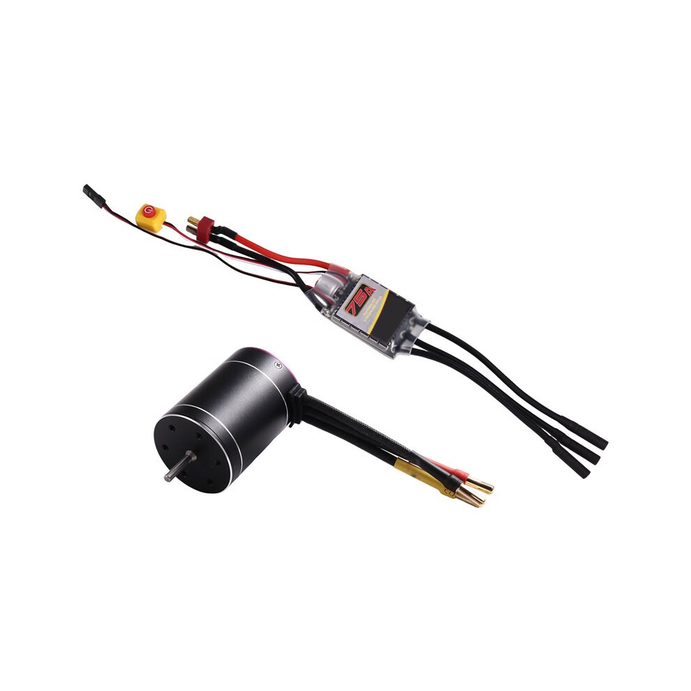 3650 3300Kv High-Speed Brushless Motor And 75A Brushless Esc For Arrma Hsp Redcat Rc4wd Axial Scx10 D90 4712293716594