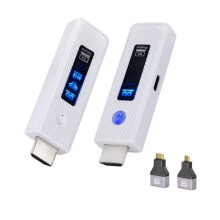 Transmissor e Receptor Sem Fio Compatível com , Extensor de Tela LED 1080P de 60 M para PC, Monitor, Projetor e TV.