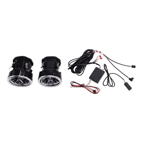 For  3 2011-2015 Car LED Multi-Color Ambient Light Front Dashboard AC Air Condition Vent Outlet