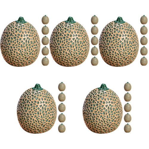 30Pcs Creative Resin Artificial Cantaloupe Fruit Model for Home Decor 1
