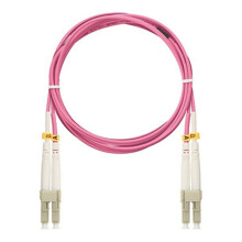 OM4 LC to LC UPC Fiber Optic Patch Cords Multimode Duplex MMF 50/125μm 40Gbps Anti Bend 2.0mm Fiber Optic Cable 5M