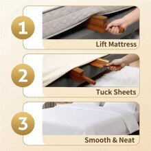 Wooden Mattress Lifter, Mattress Lifter for Seniors, Mattress Lifting Wedge, Easy Sheet-Tucking Tool for Making the Bed