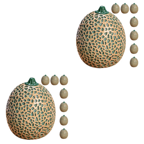 16Pièces Figurines Melon Mini En Résine Vert Pour Décor Jeux 1