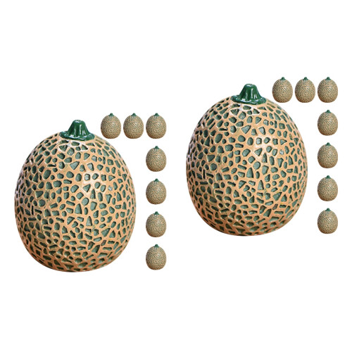 16Pièces Figurines Melon Mini En Résine Vert Pour Décor Jeux 2