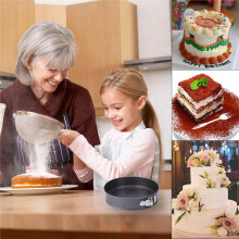 Teglia Antiaderente per Torte, Teglia Rotonda per Cheesecake, A Prova di Perdite, Fondo Antiaderente Rimovibile, Ideale per Cheesecake, Pizze e