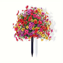 Artificial Petunias with Ground Stake Artificial Topiary Flowers UV-Resistant Faux Flowers for Garden & Home Decor
