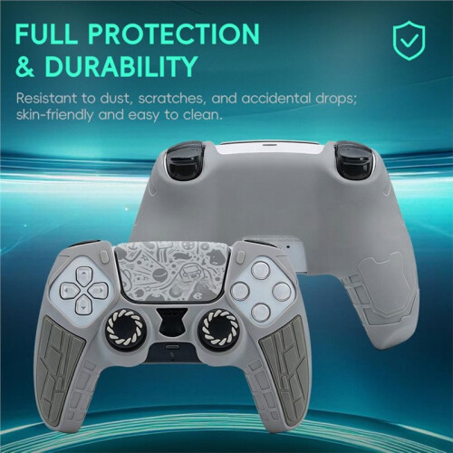 Soft Silicone Case for PS5 DualSense Controller with Thumb Grip Caps Soft Protective Case Cover Special Edition Series 1