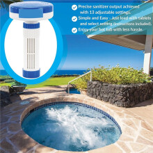 Premium Hot Tub and Spa Floater Dispenser for 1 Inch Bromine or Chlorine Tablets.Adjustable Release with 13 Settings