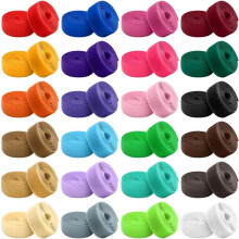 24 Colors 48 Yards Sew Hook and Loop Tape, 3/4'' Wide Nylon Fabric Fastening Tapes, for DIY Sewing