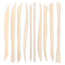 50PCS Wooden Clay Sculpting Tools, 6.2 Inch Smooth Double Ended Clay Modeling Tools, Polymer Clays Tool Sculpting