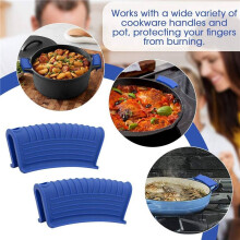 Thickened Silicone Pan Handle Cover Insulation Cover Pan Ear Clip Cast Iron Pan Frying Pan Wok Handle Holder,,6PCS