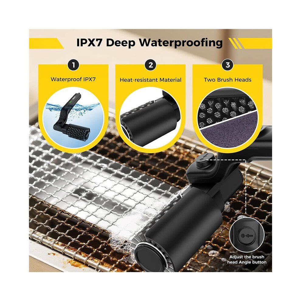 Electric Bbq Cleaner Brush Wireless Stainless Steel Rotary Grill Brush For Outdoor Grill Steam Bbq Cleaning Brush 4711184695765