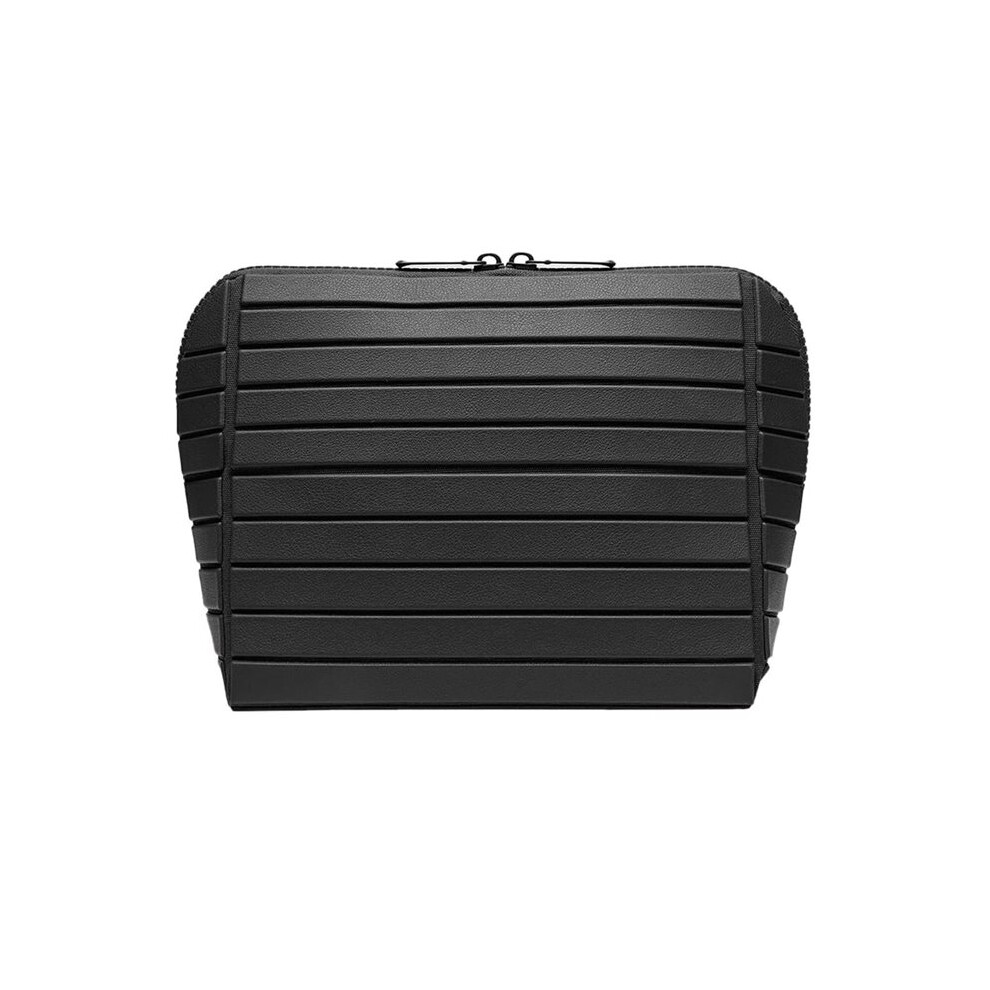 Travel Makeup Organizer Bag with Fold-Down Design and Adjustable Dividers, Large Capacity Cosmetic Bags Toiletry Case
