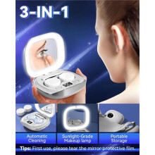 Ultrasonic Contact Lens Cleaner Gentle Cleaning & 99% Brightness, Portable Soft Contact Lens Care Tools Home Travel