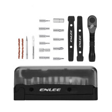 ENLEE Bike Ratchet Tool Set Multifunctional Mountain Bike Repair Tool Includes Tool Box/Ratchet Wrench Bits Tire Levers