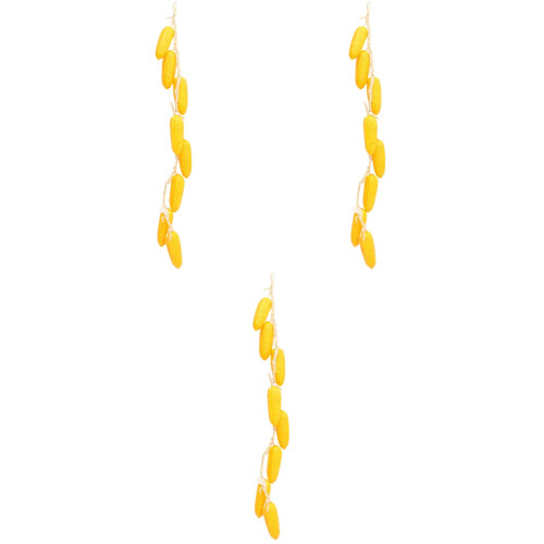 3Strings Fake Corn Skewers Yellow Realistic Vegetable Decor 1