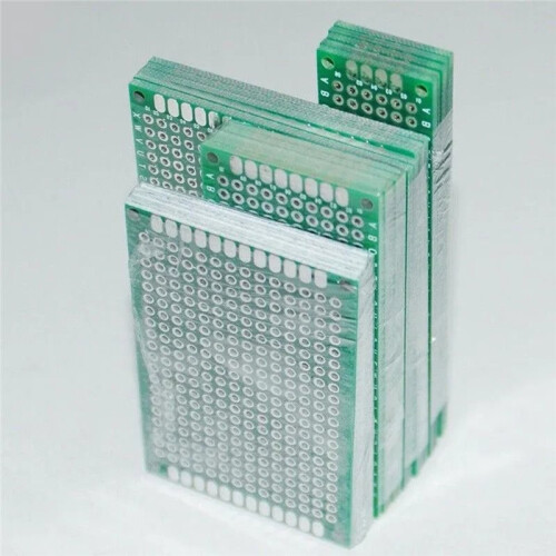 PCB Board Prototype Board Green 2x8/3x7/4x6/5x7cm Double Sided Circuit Boards for DIY Soldering Project 1
