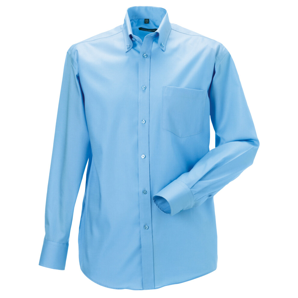 Russell (16.5Inch, Bright Sky) Collection Mens Long Sleeve Ultimate Non-Iron Shirt Multicoloured