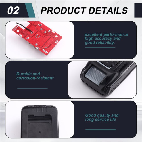 5Core Battery Storage Box Case for  21700DC 150A Protection Board +Light Panel for  Replacement Parts 2