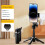 Selfie Stick Tripod Stand for Phone ,6-Section Adjustable Height Extension,10 Meter Remote One Click Control 3
