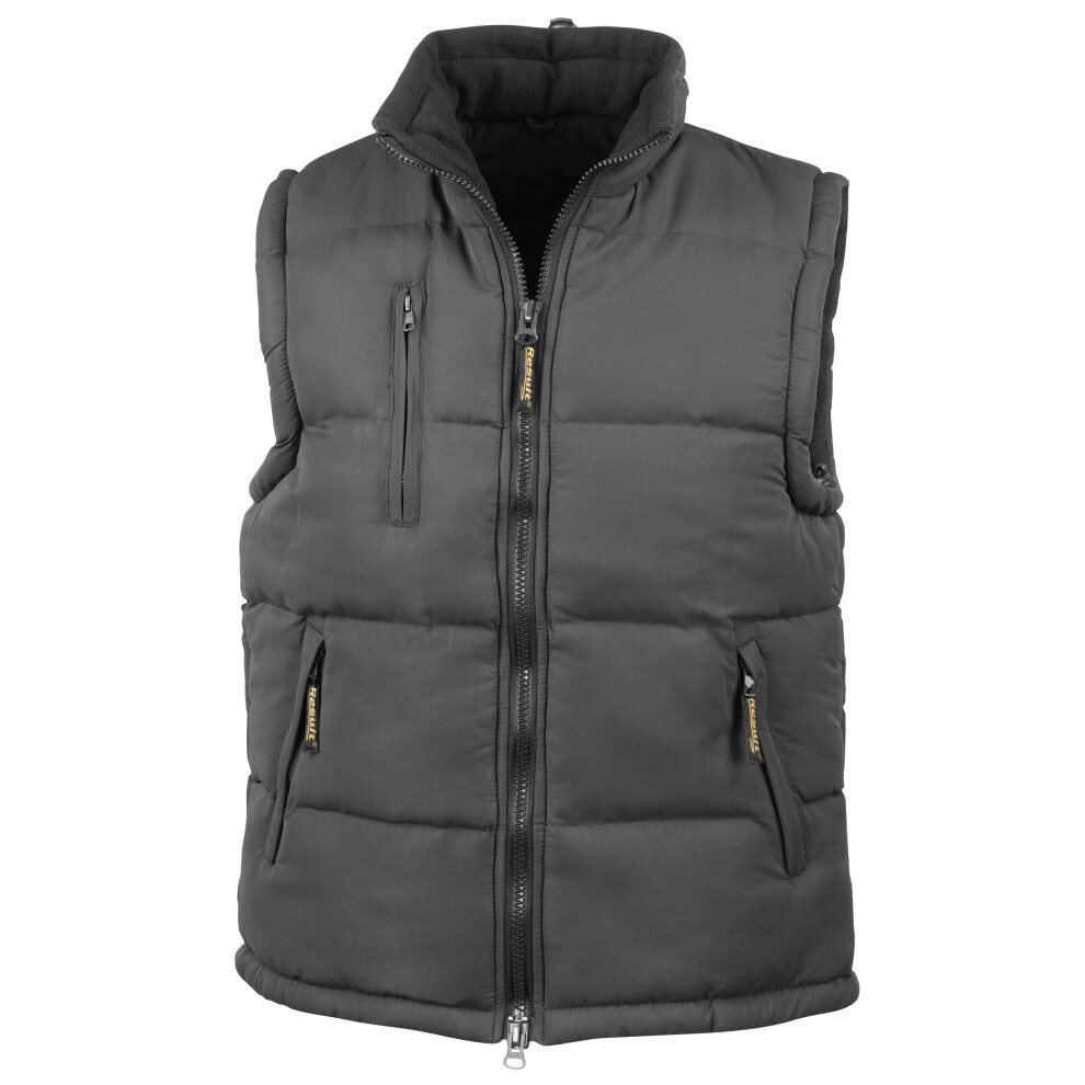 Result (S, Black) Mens Ultra Padded Bodywarmer Water Repellent Windproof Jacket