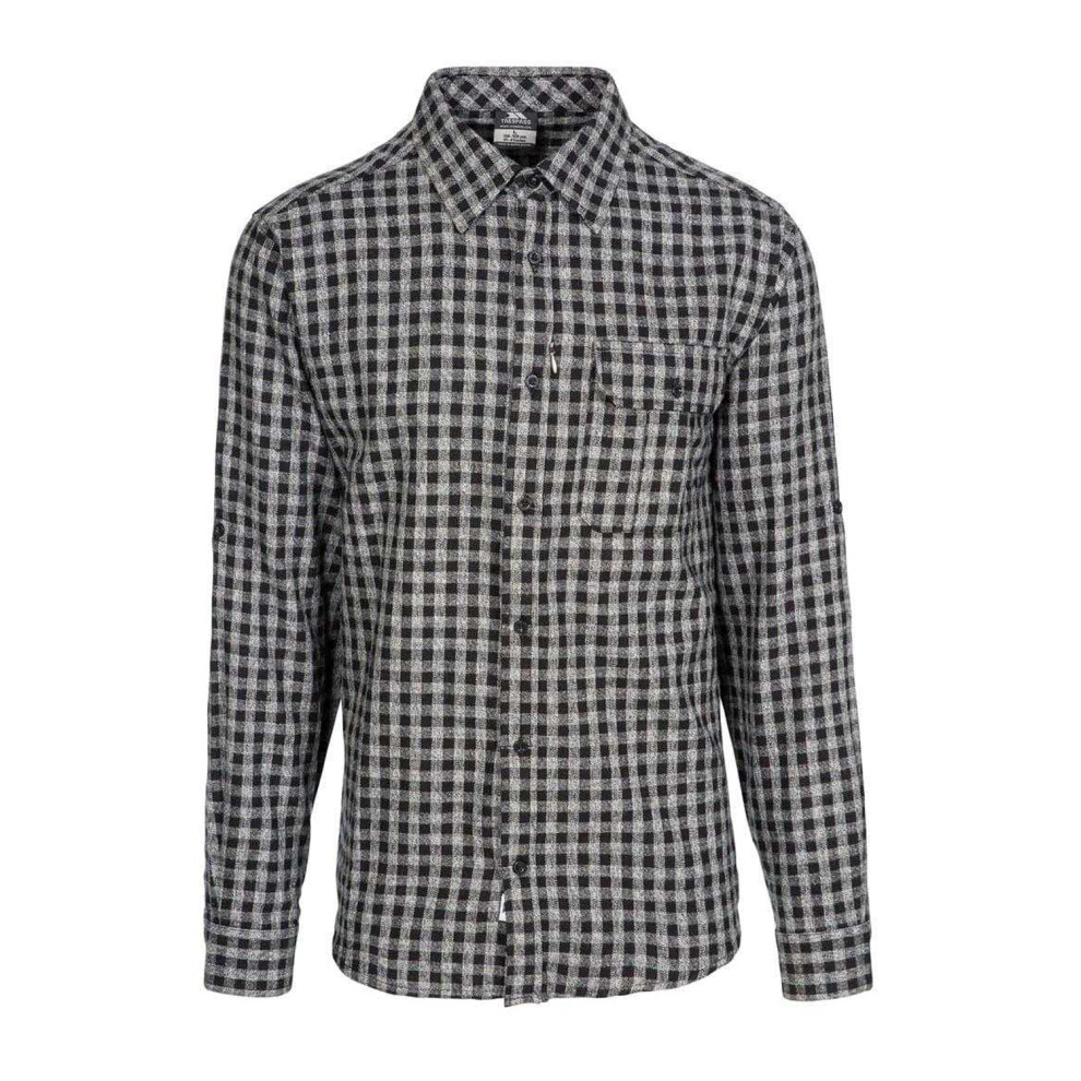 Trespass (Xxs, Black) Mens Participate Checked Cotton Shirt