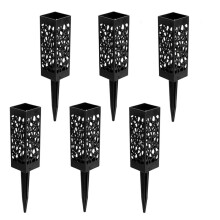 6PCS Memorial Cemetery Vases Outdoor Patio Vase Flower Holders with Ground Spikes for Graves Patio