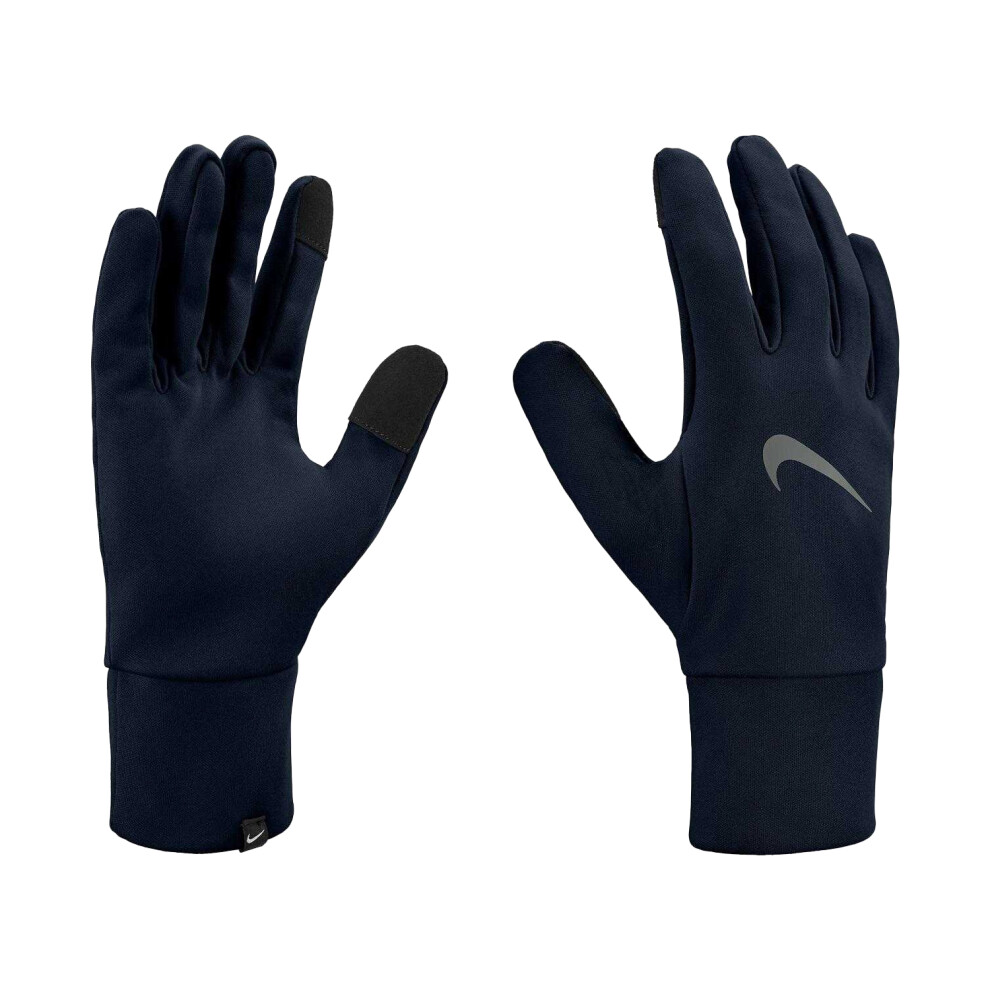 Nike (M, Navy) Mens Fleece Therma-Fit Gloves Blue,Multicoloured