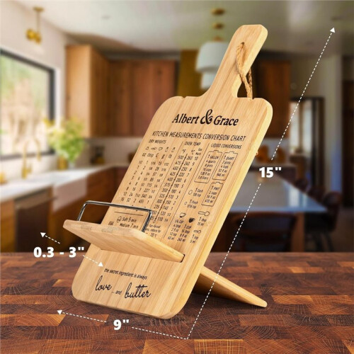 Shrink Recipe Rack, Bamboo Reading Display Rack, Desktop Kitchen Rack, Commonly Used in Home,High Quality 2