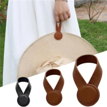 Hoedclip Multifunctionele Magnetische Hoedclip van PU-Leer Sterke Ronde Organizer Reistas Bedeltjes Bagageaccessoires