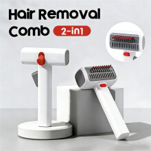 2in1 Pet Deshedding Needle Comb Efficient Loose Hair Removal Brush for Dogs Cats Detangling Grooming Tool