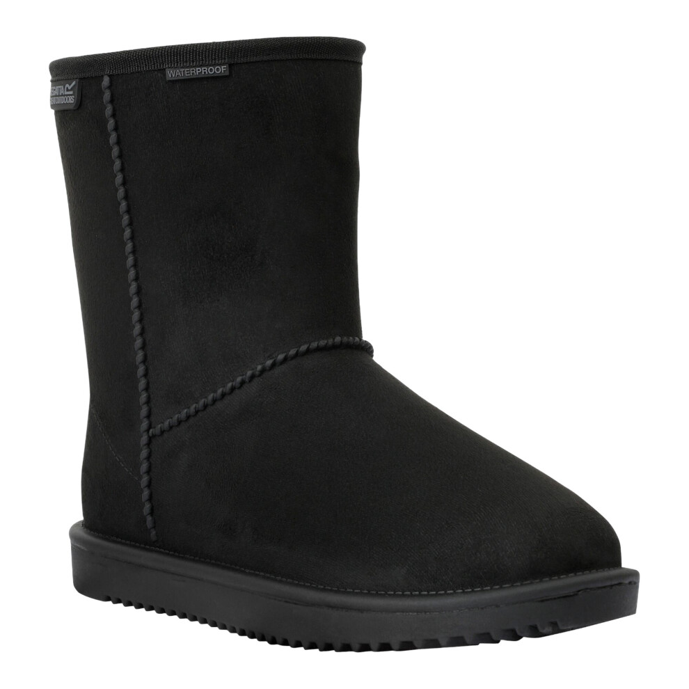Regatta (6.5 Uk, ) Womens/Ladies Risely Waterproof Faux Fur Lined Winter Boots Black