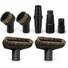 Ensemble D'Accessoires pour Aspirateur en Poils de Cheval de 7 Pièces, Brosse pour la Plupart des Accessoires D'Aspirateurs, Adaptateurs de Tuyau