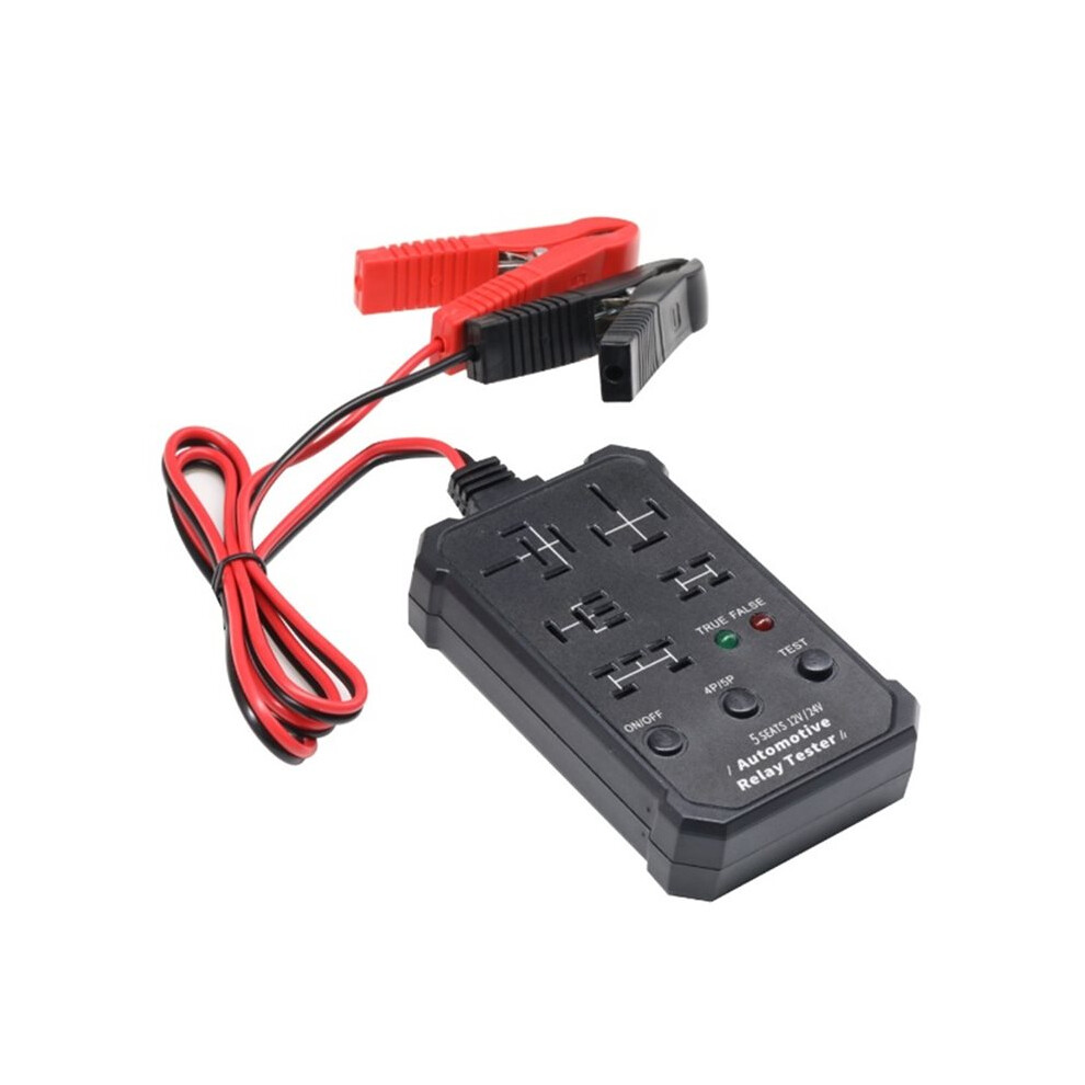 Automotive Relay Tester,12V/24V Car Relay Tester 4/5Pin Relay Detection Diagnostic Tool Voltage Tester Battery Checker 4713377812560