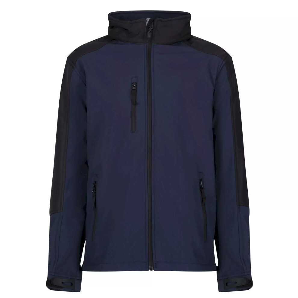Regatta (3Xl, Navy/Black) Mens Hydroforce 3-Layer Membrane Waterproof Breathable Softshell Jackets Black