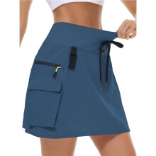 Skorts for Woman Hiking Cargo Skorts with Zipper Pockets, High Waisted Quick Dry for Workout Royal M
