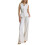 Women'S 2 Piece Sets Sleeveless Vest Pants Suits White M 1