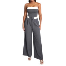 Höga Midjebyxor för Kvinnor, Affärsmässig Avslappnad Outfit, Byxor, Trousers Grå M