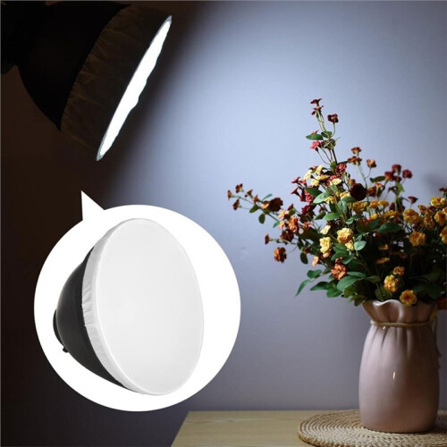 7" Standard Reflector Lamp Shade Dish Diffuser with 60 Honeycomb Grid for Bowens Mount Flash Light (with Soft Cloth) 1