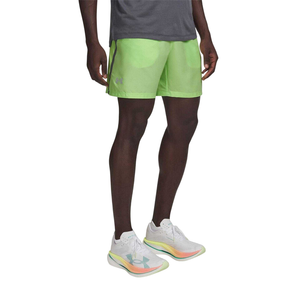 Under Armour (Xl R, Lime/Reflective) Mens Performance Running Shorts