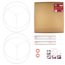 Drum Lampshade Making Kit Twin Pack - Use with Pendant Ceiling Lights, Table and Floor Lamps, Drum Circle Shape Needcraft UK DIY use with Fabric, Tex