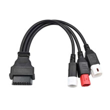 3-in-1 Motorrad-Diagnosekabel OBD 2 Verlängerungskabel OBD2-Anschluss für 3-Pin und 4-Pin für 6-Pin